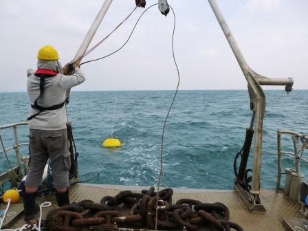 LCRI Marine buoy launch St Govans Head